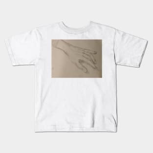 "Handskizze" skizzierte Hand Kids T-Shirt